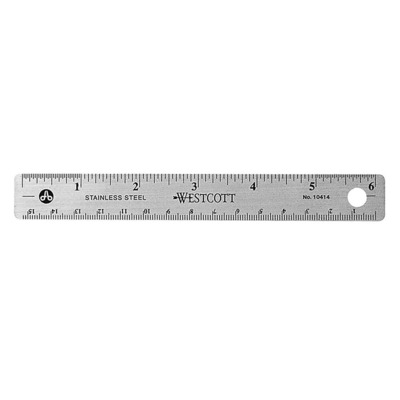 Ruler Stainless Steel 6"-