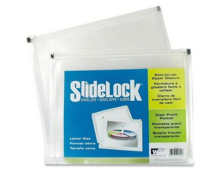 Envelope Poly Slide Lock Letter Size Clear