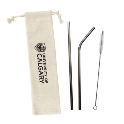So Stainless Steel Straw Set - 3pc With Bag