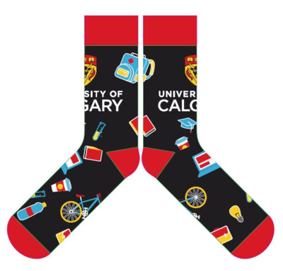 Ucalgary COA Sock - General (Black Red / One Size)