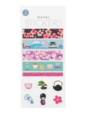 Girl Of All Work Washi Stickers 3 Sheets - Tokyo