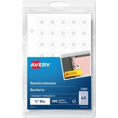 Avery® White Reinforcement Labels 200/Pk