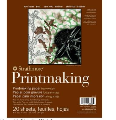 Printmaking Pad Glue Bound 20 Sheet 280grm 8x10